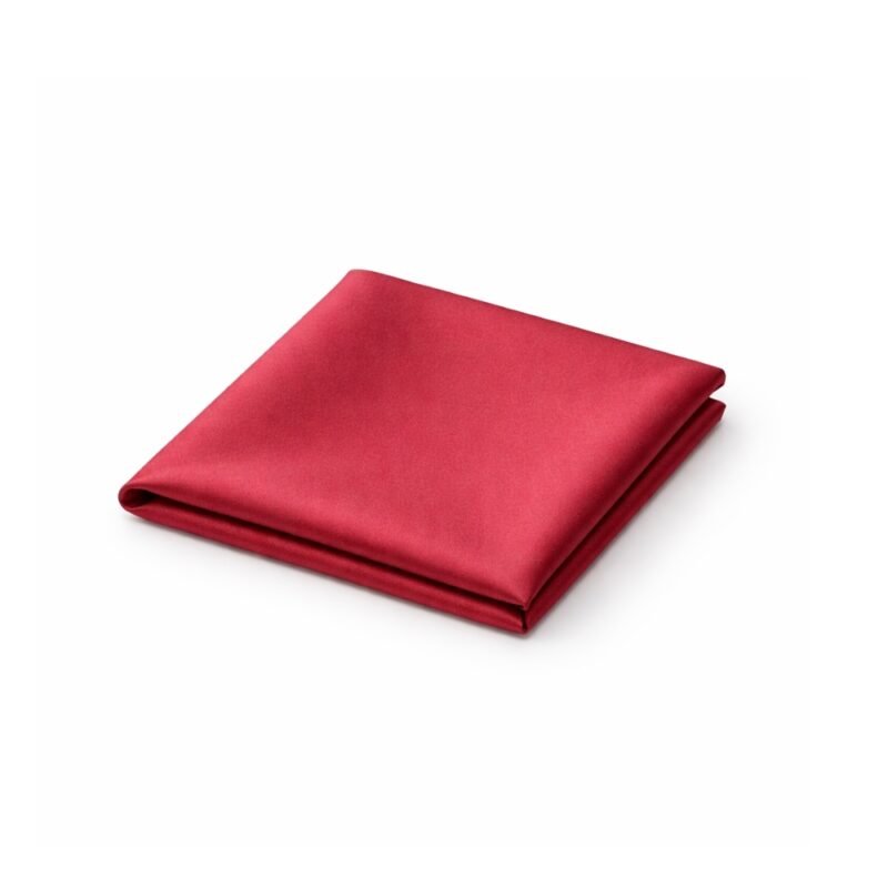 Lenço de Bolso Vermelho Clássico Acetinado Sofisticação Pura Ms Stilos