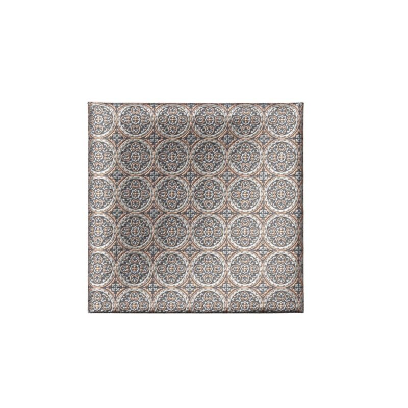 Lenço de Bolso Arabesco Marrom e Bege Sofisticação Clássica e Discreta Ms Stilos