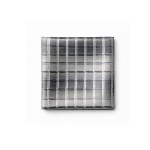 Lenço de Bolso Cinza Quadriculado Sofisticação Clássica e elegante para Paletó Masculino MS Stilos
