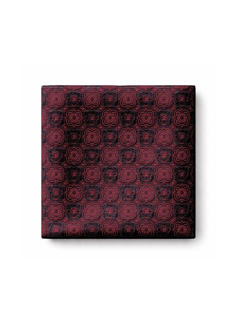 Lenço de Bolso Bordô Ornamental Elegância Profunda e Distinta Ms Stilos