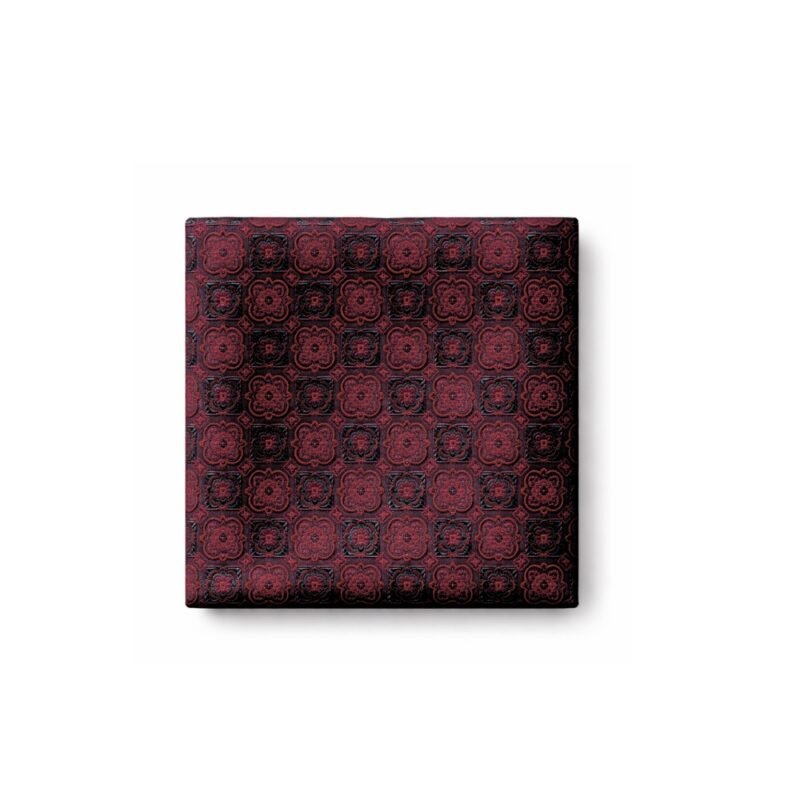 Lenço de Bolso Bordô Ornamental Elegância Profunda e Distinta Ms Stilos