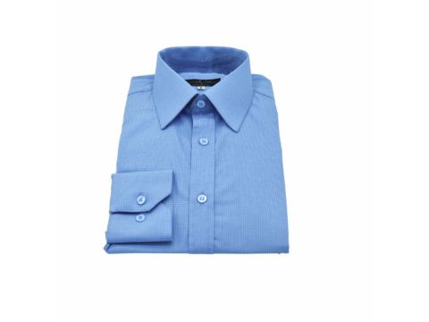 Camisa social azul clara 100% algodão com caimento executivo para dias quentes