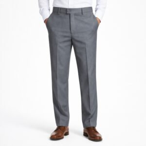 Calça de Alfaiataria Super Viscose Cinza Caimento Premium