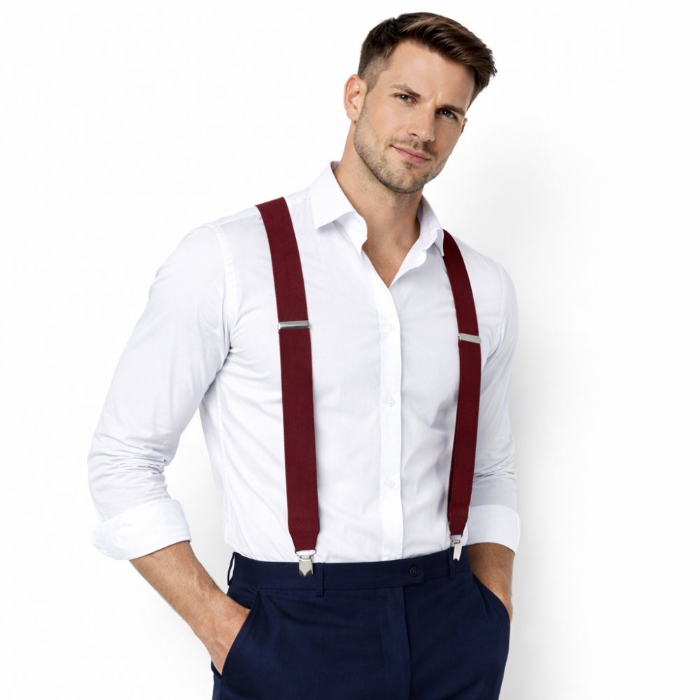 Suspensório Masculino Vinho