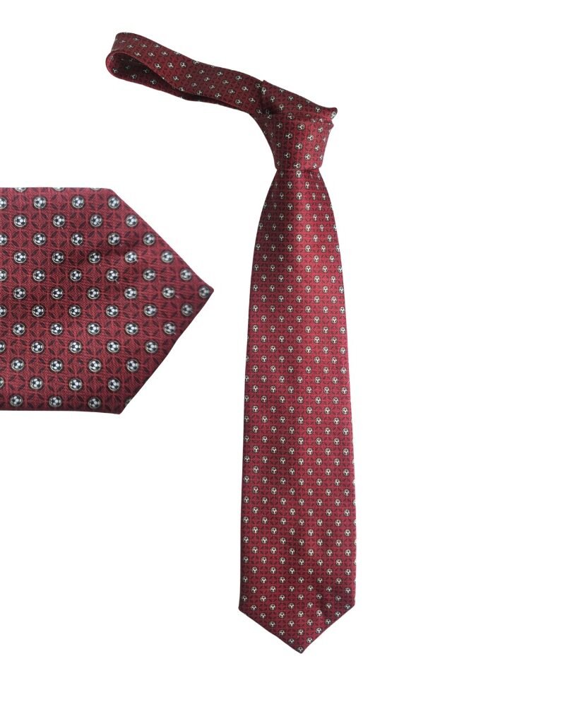 Gravata Romerio Mazzini Vinho com Padrão Clássico – Leve e Elegante – 9,5 cm/ 1,47 cm Tradicional Larga