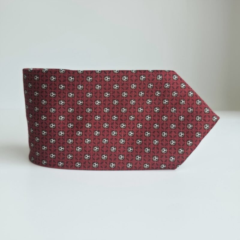 Gravata Romerio Mazzini Vinho com Padrão Clássico – Leve e Elegante – 9,5 cm/ 1,47 cm Tradicional Larga