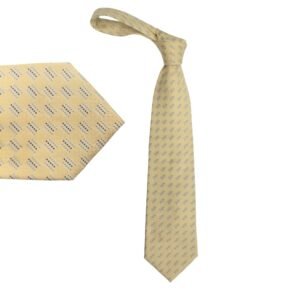 Gravata Charles Wan Amarela Encorpada – 10 cm/ 1,52 cm Tradicional Larga