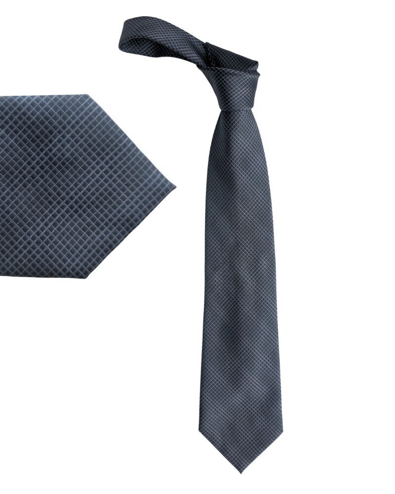 Gravata Kenneth Cole New York Cinza em 100% Seda Elegante – 10 cm/ 1,53 cm Tradicional Larga