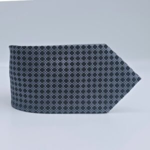 Gravata Sean John Cinza e Preta e Cinza Geométrico – 100% Seda – 9,5 cm/ 1,51cm Tradicional Larga