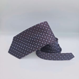 Gravata Pronto Uomo Bordô com Padrão Floral Clássico – 100% Seda Encorpada Premium – 10 cm/ 1,46 cm Tradicional Larga