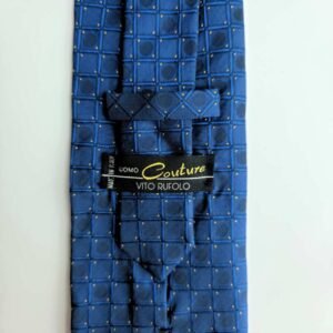Gravata Uomo Couture Vito Rufolo Azul Royal – 100% – 10 cm/ 1,47 cm Tradicional Larga