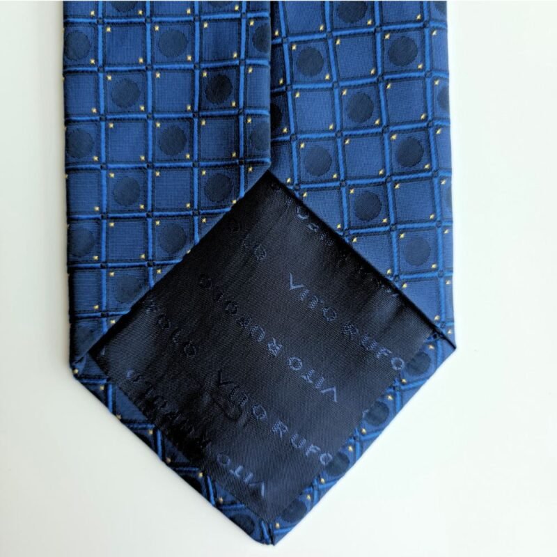 Gravata Uomo Couture Vito Rufolo Azul Royal – 100% – 10 cm/ 1,47 cm Tradicional Larga
