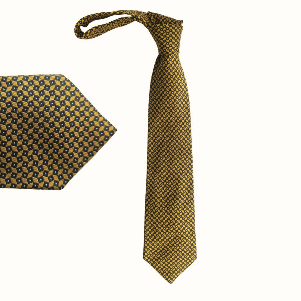 Gravata Lands’ End 100% Seda Premium – Larga Robusta e Encorpada | Made in USA – 10 cm/ 1,62 cm Tradicional Larga