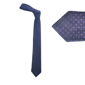 Gravata Slim Fit Roxo Imperial com Micro Padronagem Elegante 6 Cm 1,50 Cm