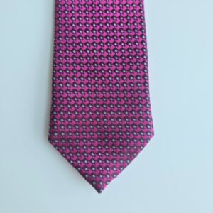 Gravata Slim Fit Pink Geométrica Texturizada 6 Cm 1,49 Cm