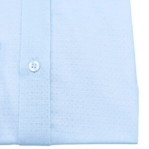 Camisa francesa branca tecido gravataria, mostrando a textura do tecido.