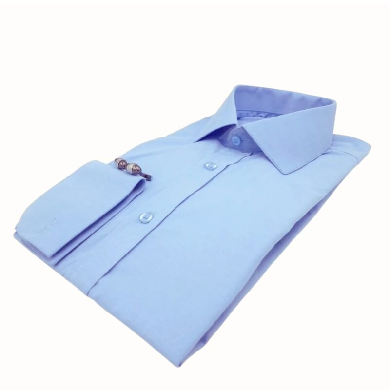 Camisa Azul Claro Lisa Sulfite Italiana