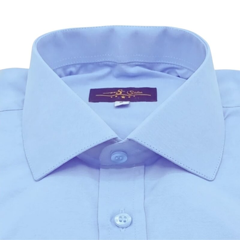 Camisa Azul Claro Lisa Sulfite Italiana