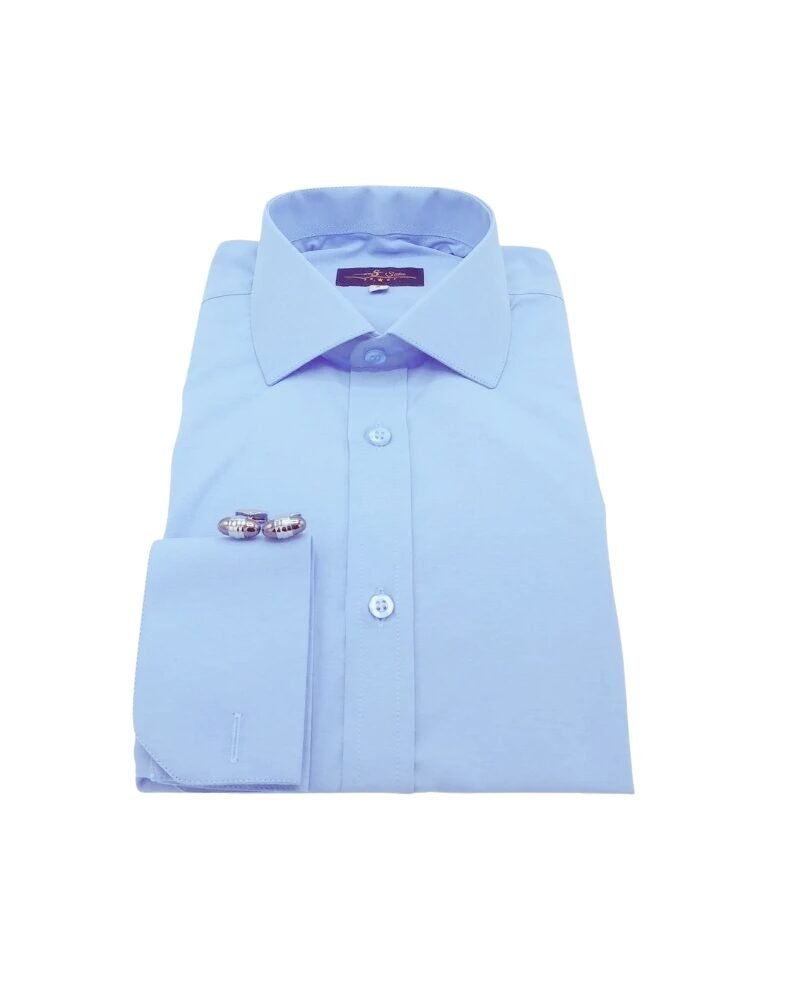 Camisa Azul Claro Lisa Sulfite Italiana