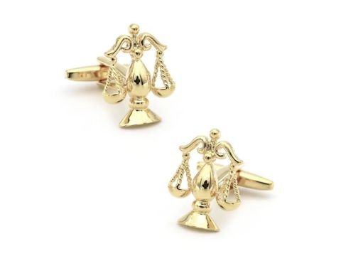 Abotoadura advocacia dourada para camisas da MS Stilos com acabamento sofisticado