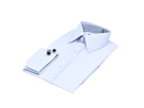 Camisa branca punho duplo tecido gravataria francesa da MS Stilos com acabamento elegante
