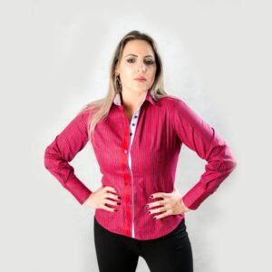 Camisa feminino bordo compose branco - Uso na camisa social