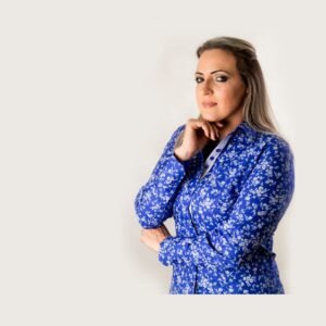 Camisa manga longa feminina azul escuro - Uso na camisa social
