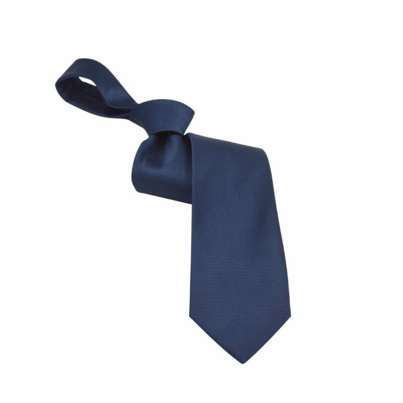 Gravata azul marinho trama sutil tradicional