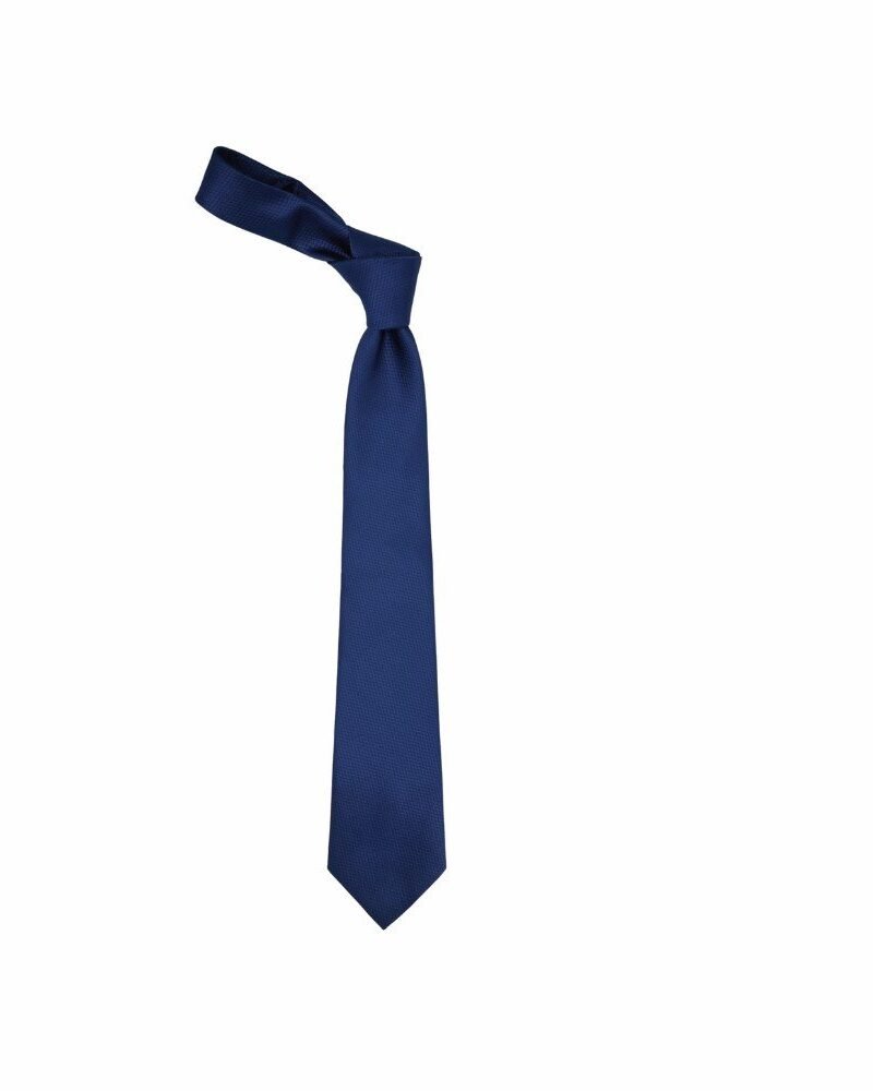 Gravata azul royal textura larga vista superior