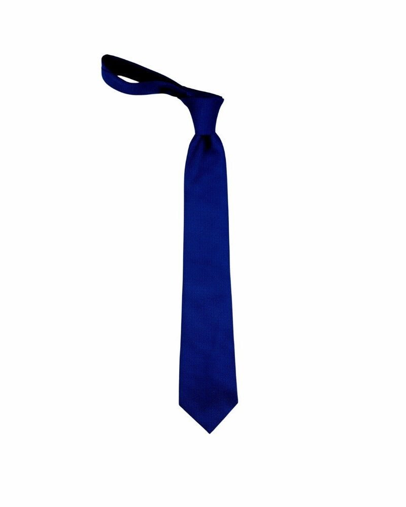 Gravata azul royal microtextura tradicional