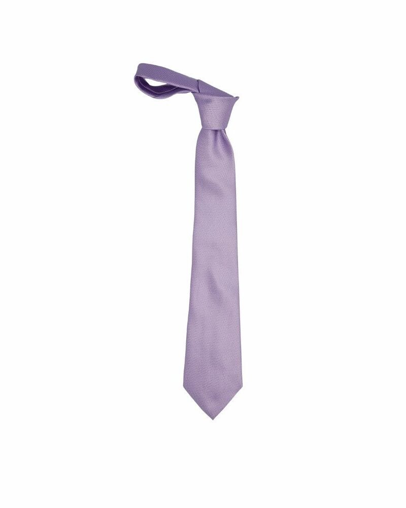 Gravata lilas claro larga com no