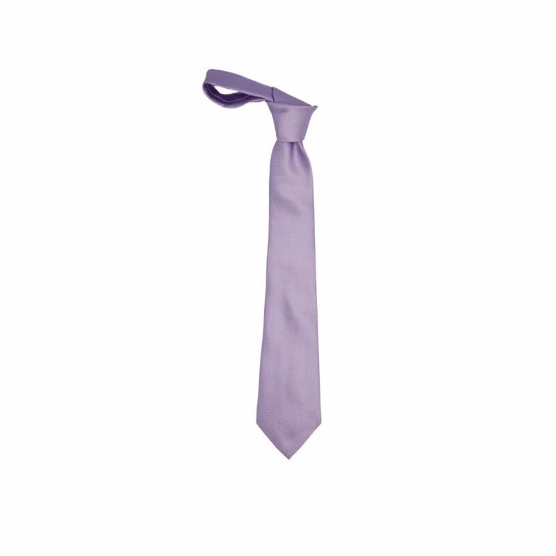 Gravata lilas claro larga com no