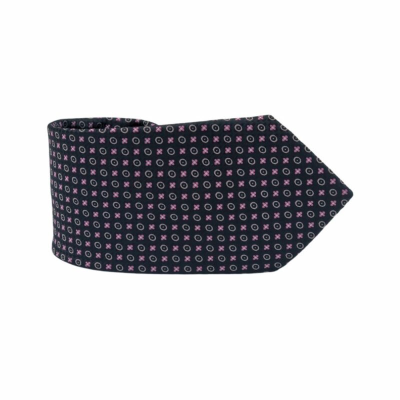 Gravata Preta Tradicional Larga Dobrada Detalhe Ponta