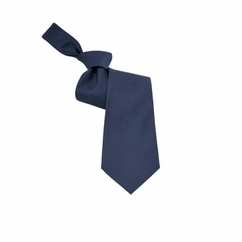 Gravata Tradicional Azul Marinho Com No Caimento Diagonal