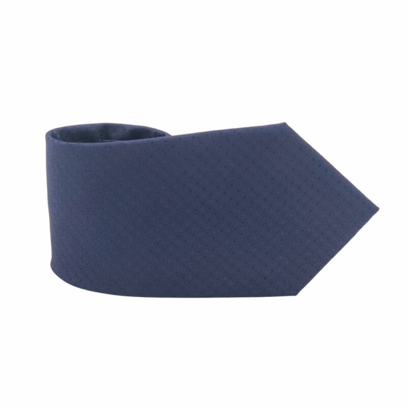 Gravata Tradicional Azul Marinho Dobrada Detalhe Ponta