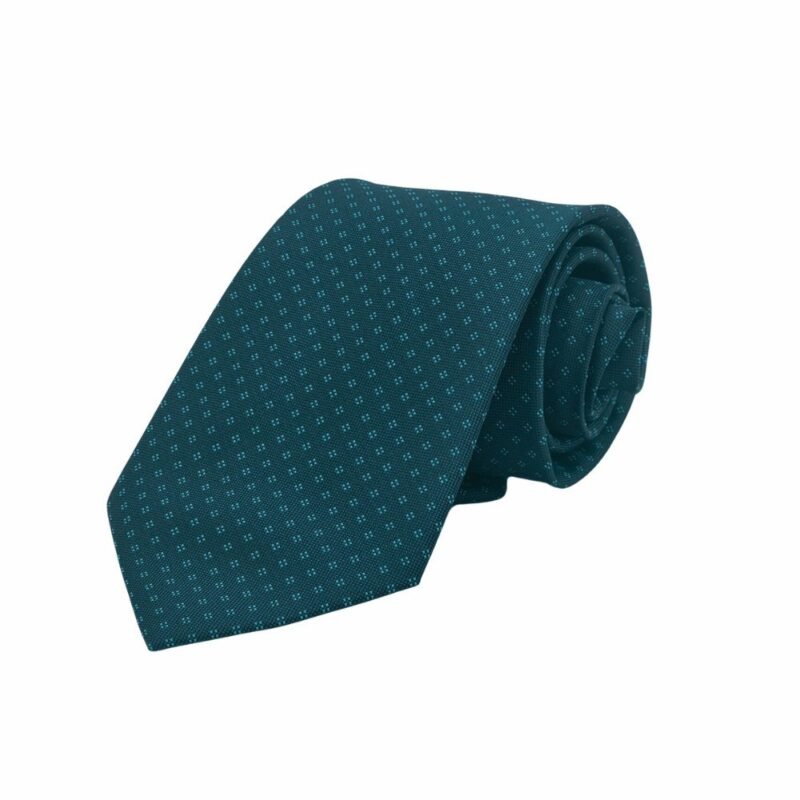 Gravata Verde Escuro Tradicional Larga 2 Enrolada Diagonal