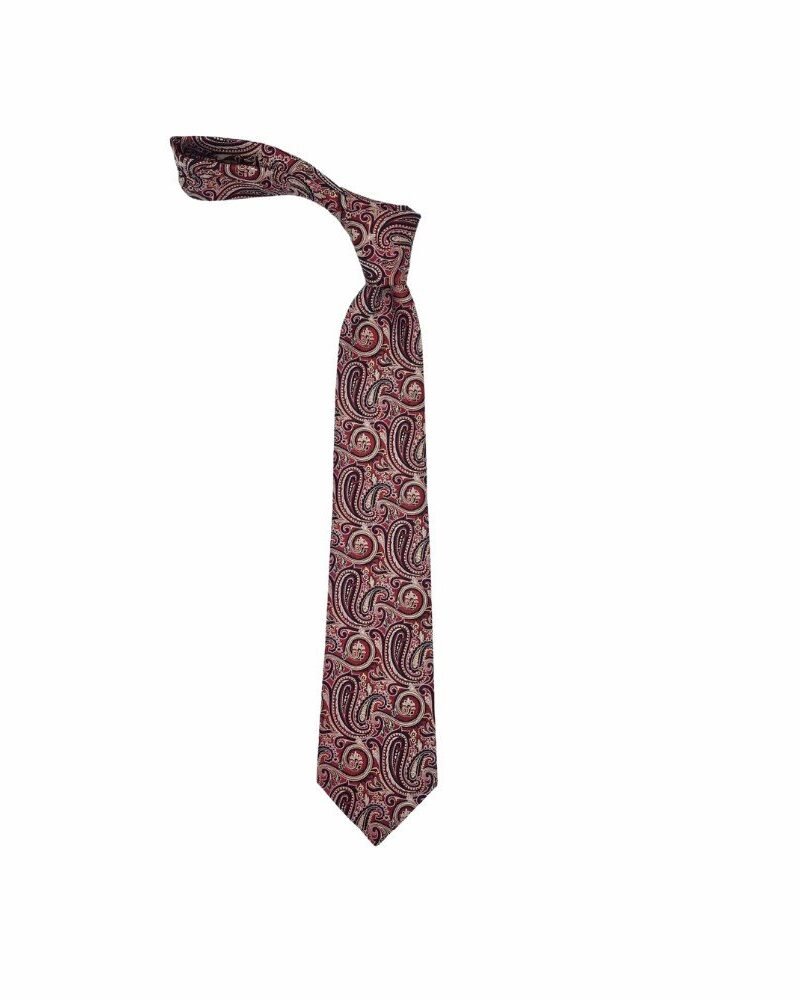 Gravata vermelha paisley tradicional