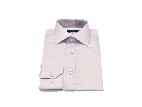 Camisa social rosa masculina lisa com colarinho italiano e visual sofisticado da MS Stilos
