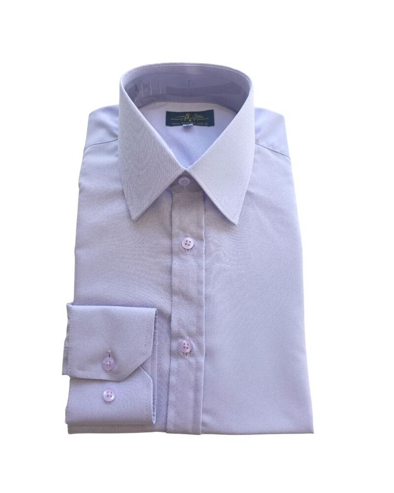 Camisa Lilás Claro Maquinetada Francesa Não Amassa – Leve e Ideal para o Dia a Dia - MS Stilos