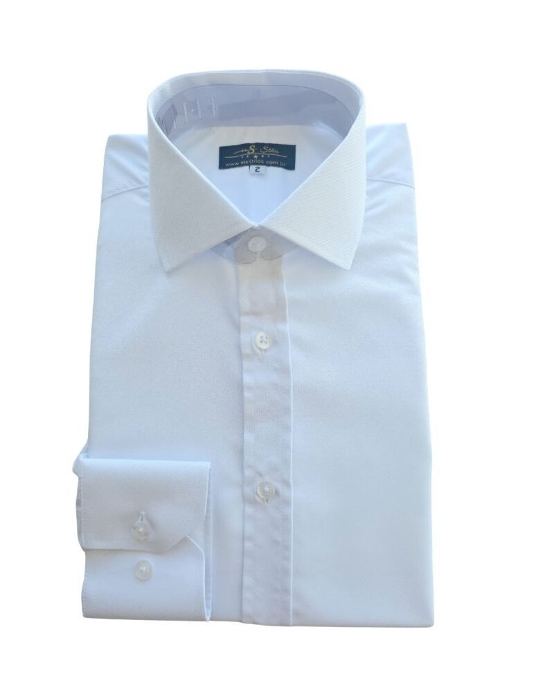 Camisa Branca Maquinetada Italiana Não Amassa – Leve e Ideal para o Dia a Dia - MS Stilos