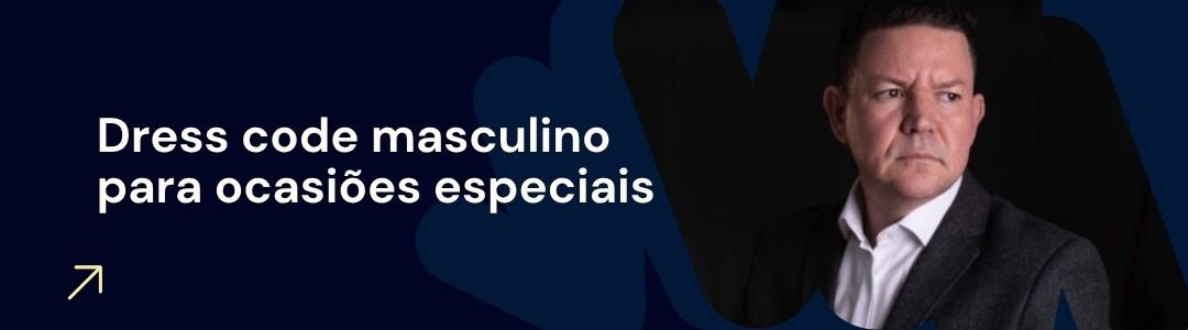 Dress code masculino para ocasiões especiais com homem em visual elegante e fundo escuro
