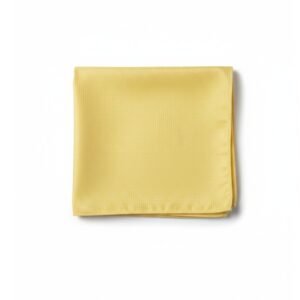 Lenço De Bolso Amarelo Claro Texturizado Elegância Moderna E Sofisticada — foto principal dobrado