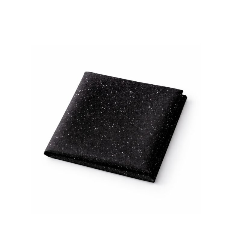 Lenço De Bolso Preto, Fios De Prata