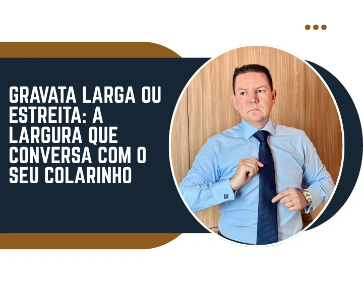 Gravatas de seda em larguras diferentes lado a lado