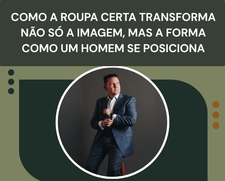 Homem de terno representando como a roupa certa transforma a imagem e o comportamento masculino