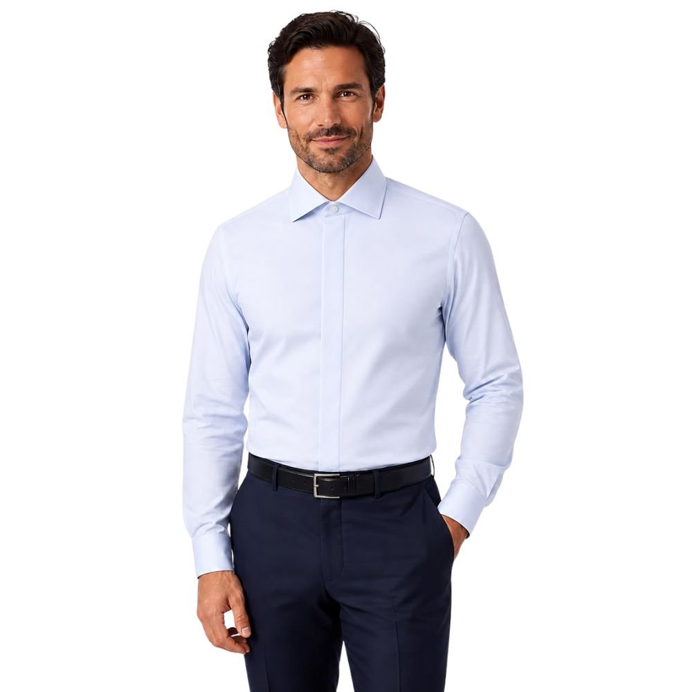 Camisa Social Branca Vista coberta- Sulfite Italiana