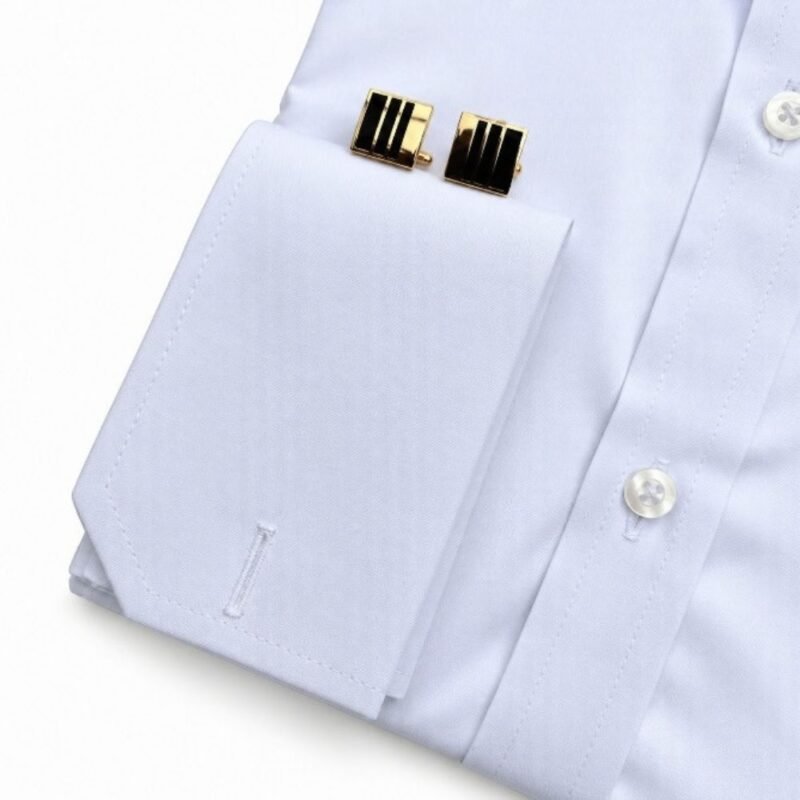 Camisa Fio Egípcio Branca Lisa Italiana Algodão com 3% de Elastano