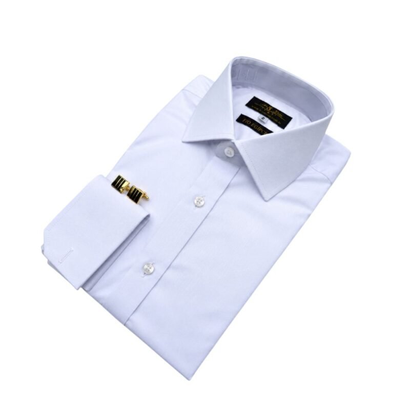 Camisa Fio Egípcio Branca Lisa Italiana Algodão com 3% de Elastano