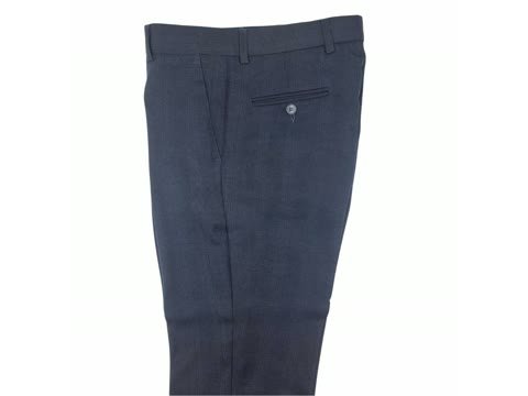 Calça social azul noite com xadrez príncipe de gales