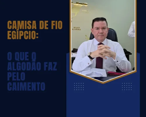 Homem de camisa social branca em algodão egípcio